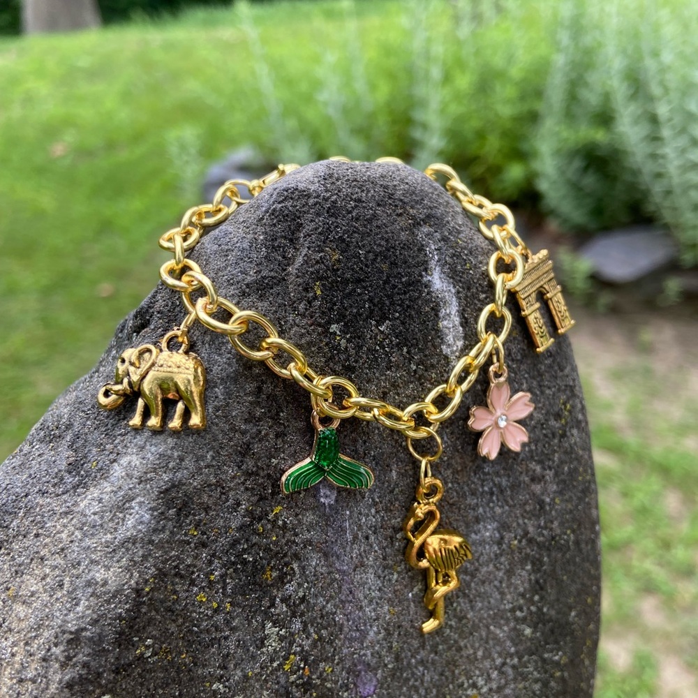 Handmade Gold Charm Bracelet